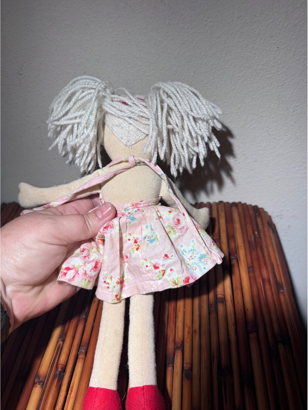 Alimrose Designs 12” Rag Doll Pink Floral Dress Soft Cloth Doll Australia - Picture 3 of 3